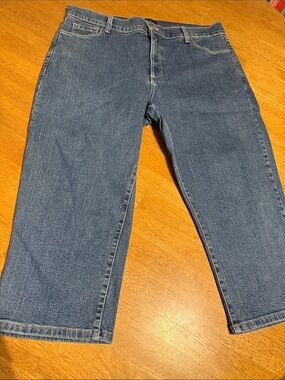 NYDJ Women's Cropped Ankle Jeans in Medium Blue Denim